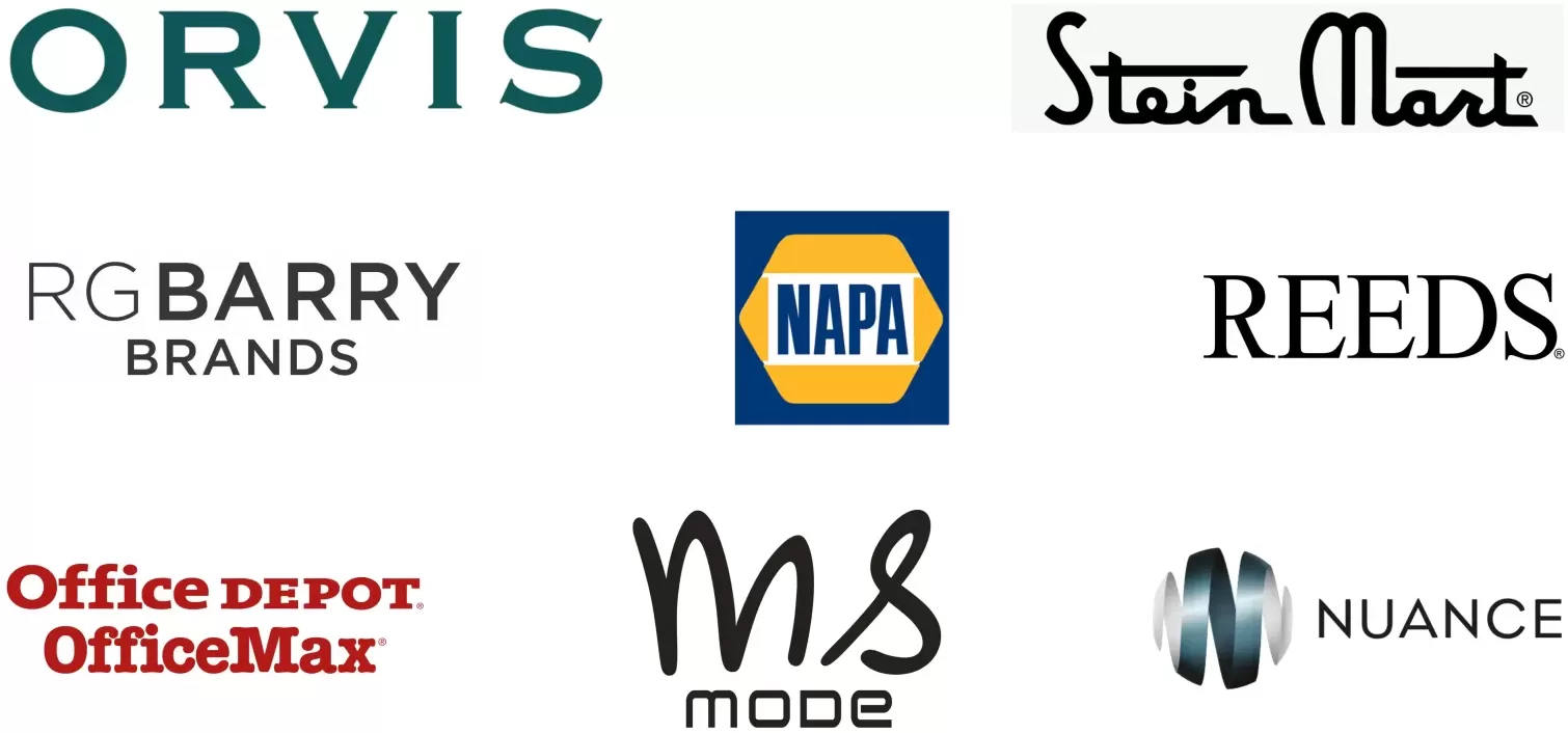 Company logos for Retailers who are Martec International clients